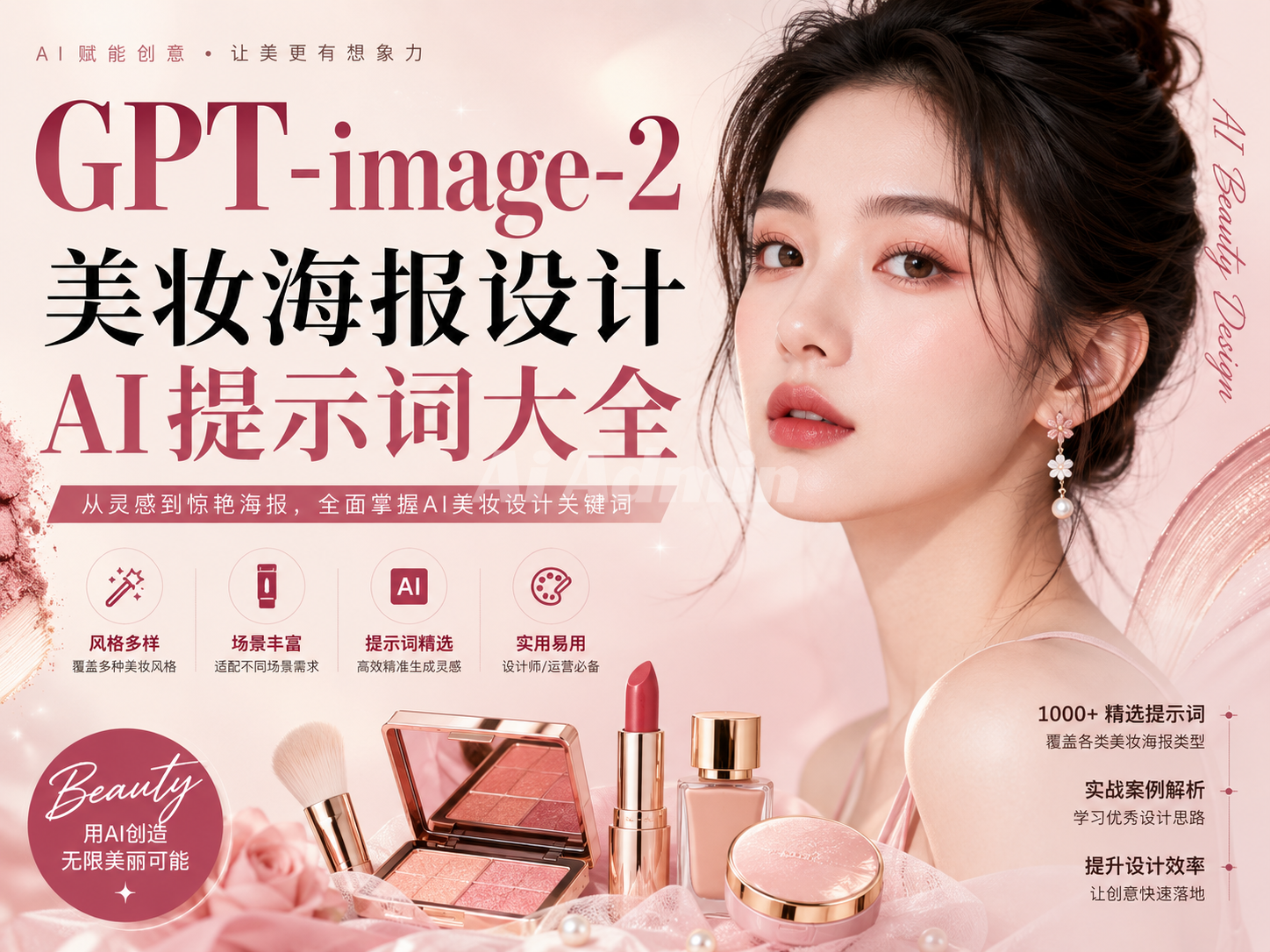 GPT-image-2美妆海报设计AI提示词大全 | 复制直接出大片