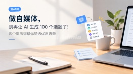 这个提示词可以让AI帮你筛选优质选题